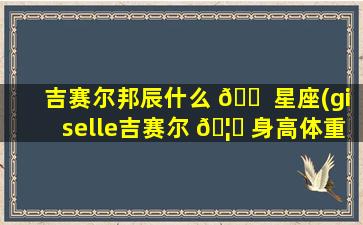 吉赛尔邦辰什么 🐠 星座(giselle吉赛尔 🦊 身高体重)